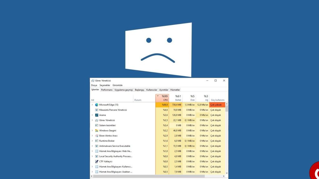 yuksek cpu kullanimi sorunu nasil cozulur